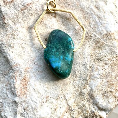 Chrysocolla Gold Necklace