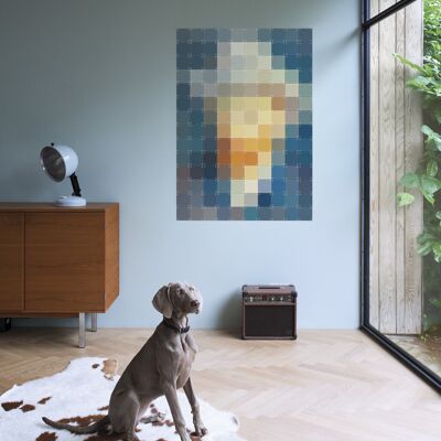 IXXI - Van Gogh Petrol Pixel S - Wandkunst - Poster - Wanddekoration