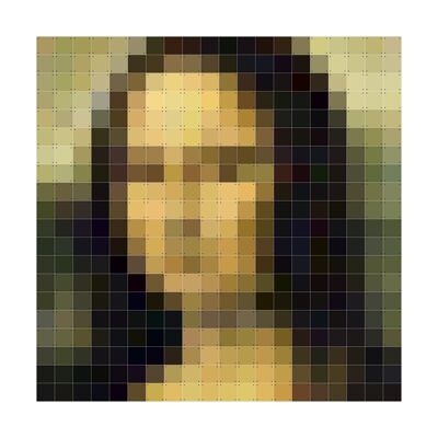 IXXI - Mona Lisa Pixel L - Wandkunst - Poster - Wanddekoration