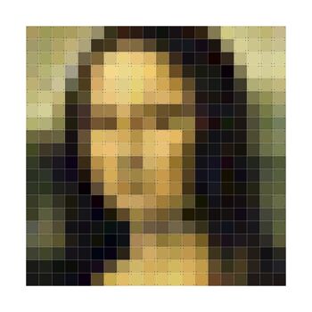 IXXI - Mona Lisa pixel L - Wall art - Poster - Wall Decoration 1