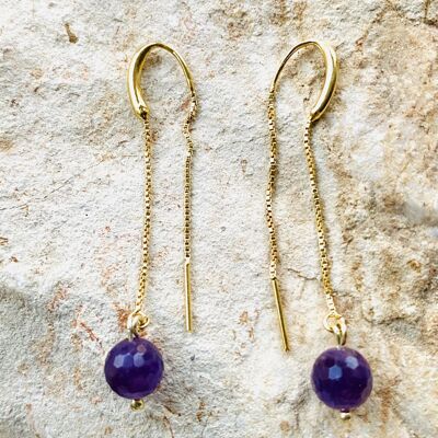 Amethyst Gold Earrings