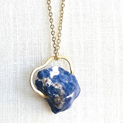 Sodalite Gold Necklace