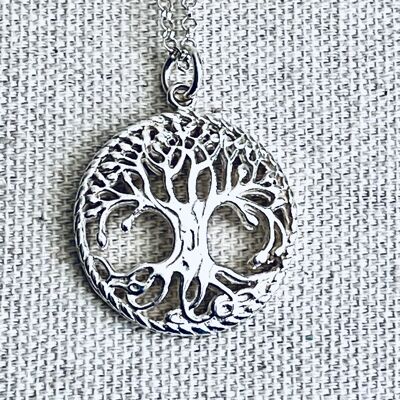 Silver Necklace. Tree of Life