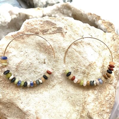 Multicolour Goldfilled Hoops