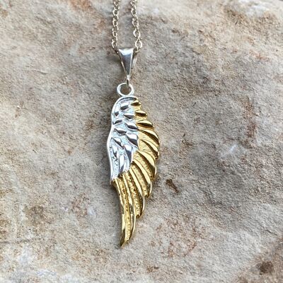 Angel Wings Gold and Silver Necklace