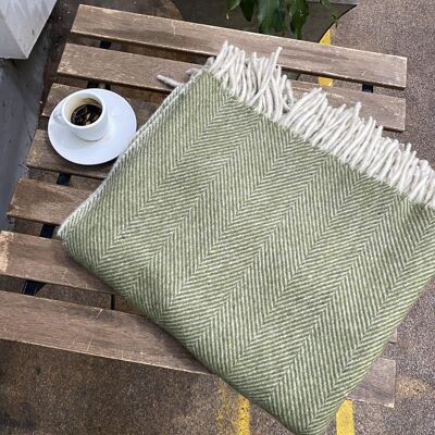 Recycled Wool Blanket Herringbone