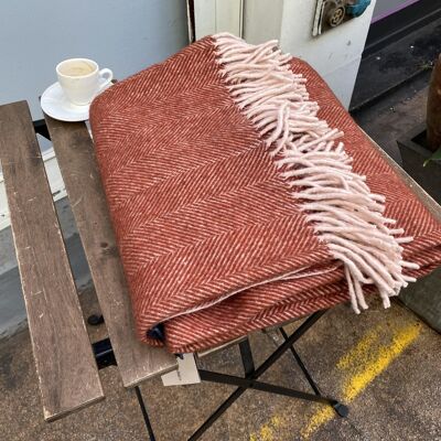 Recycled Wool Blankets Herringbone