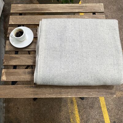 Recycled Wool Blanket. Herringbone