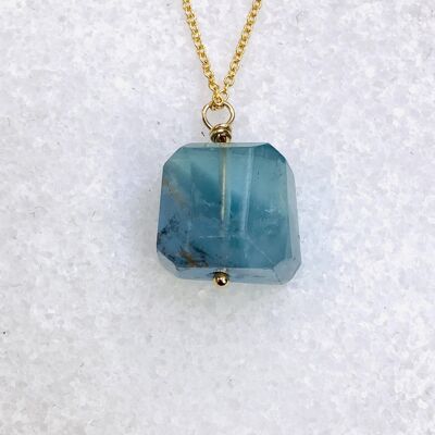 Fluorite (Blue) Gold filled Necklace