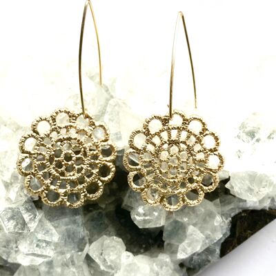 Flower Earrings with Gold Filled hooks