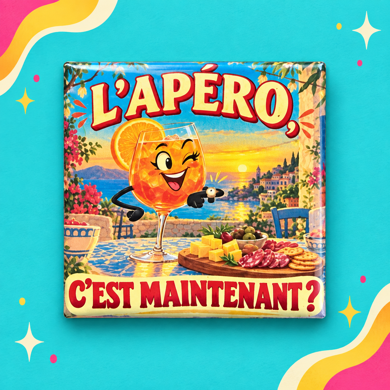 Magnet "Aperitif time is now"