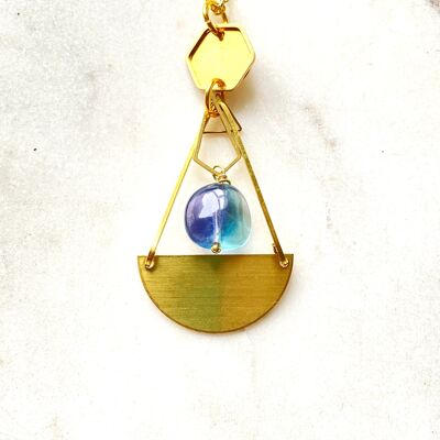 Fluorite Brass Necklace