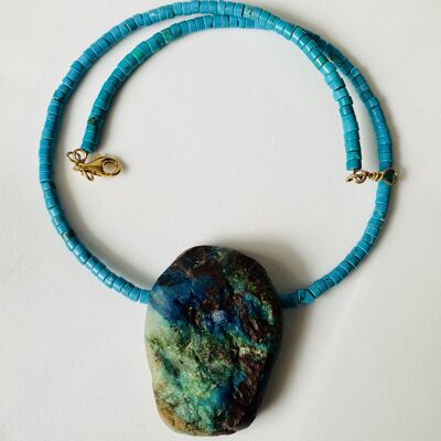 Chrysocolla and Turquoise Necklace