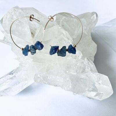 Tanzanite Gold Filled Earrings Hoops