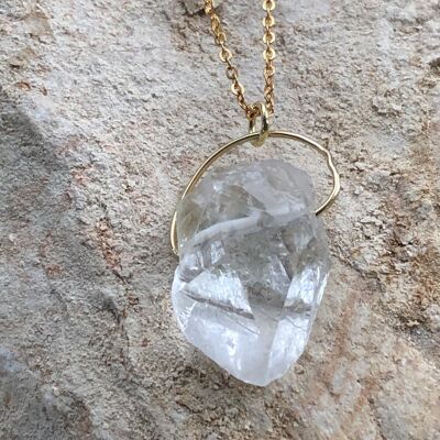 Quartz (Clear) Gold Necklace