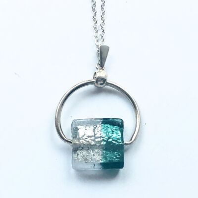 Murano Glass Silver Necklace