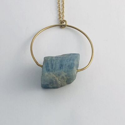 Aquamarine (Blue) Gold Necklace