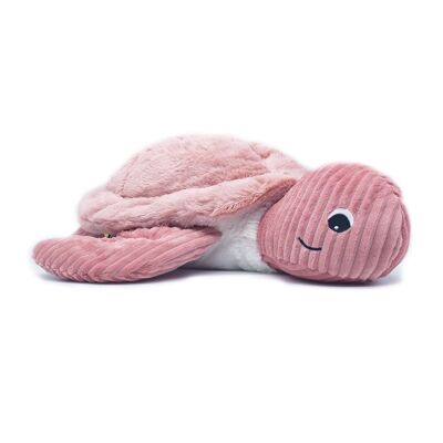 LES PTIPOTOS - SAUVENOU THE GIANT TURTLE PLUSH TOY MOM & BABY PINK - 50 CM