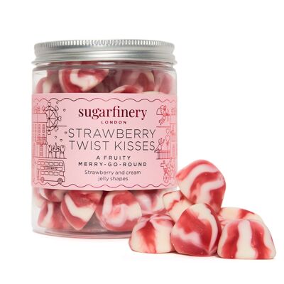 Sealed with a kiss- Strawberry Twist Kisses Sweet jar UK ONLY