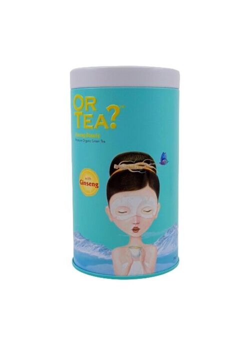 Ginseng Beauty - organic green tea with ginseng -Canister (Plug Lid)- 75g