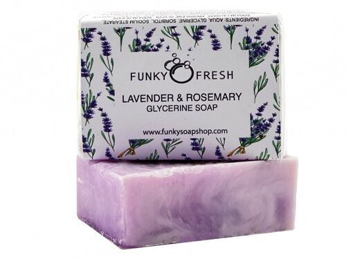 Lavender And Rosemary Glycerine Soap, 100% Natural & Handmade, 95g