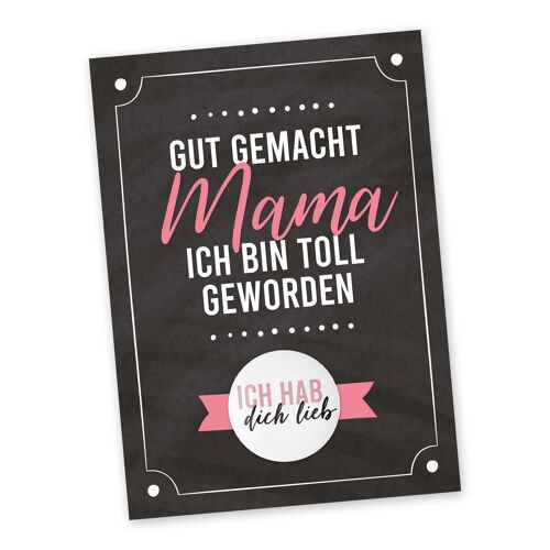 Postkarte + einzelner Button - Set 18