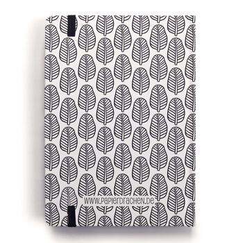 Premium Bullet Journal Starter Set - (Noir Blanc) - Carnet A5 pointillé | 192 pages papier pointillé épaisseur 120g/m² | avec grille de points 2