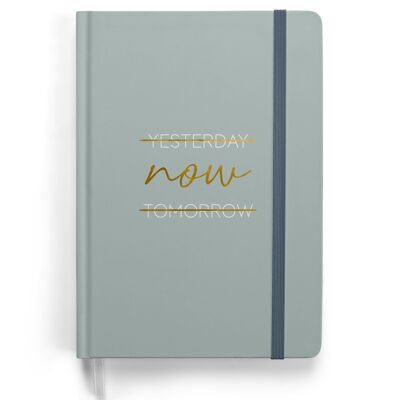 Premium Bullet Journal Starter Set - (Azul) - Cuaderno A5 con puntos | 192 páginas de papel punteado de 120 g / m² de grosor | con cuadrícula de puntos, bolsillo triangular, instrucciones y más