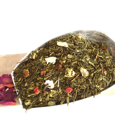 TRYPTIQUE VRAC - té verde orgánico con rosa, fresa y piña