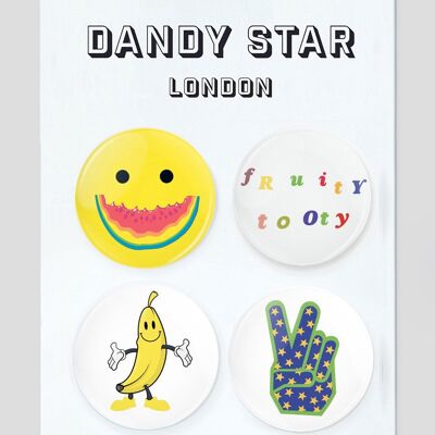 Dandy star badge set  :  fruity tooty x2 pack