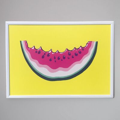 Water melon neon a4 print