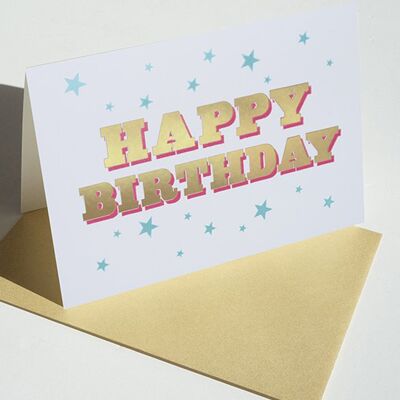 Dandy star happy birthday ii greeting card