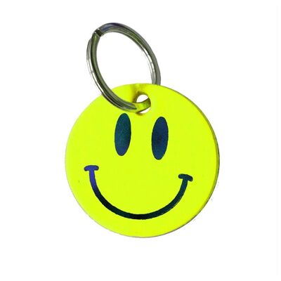 Dandy star smiley leather key ring