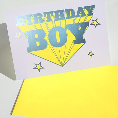 Dandy star birthday boy greeting card