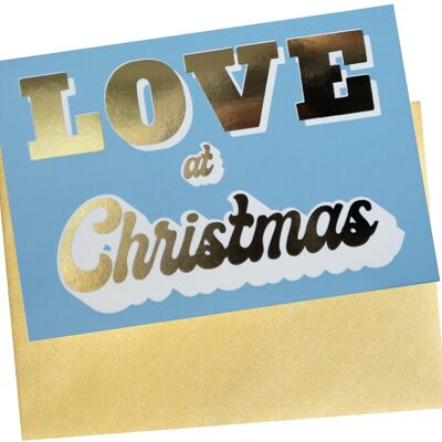 Dandy star love at christmas greeting card