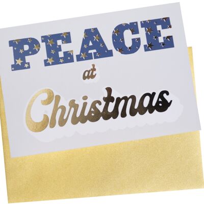 Dandy star peace at christmas greeting card