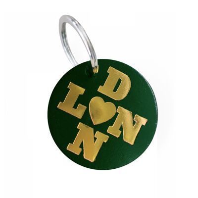 Dandy star london leather key ring