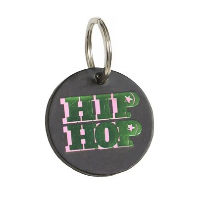 Dandy star leather hip hop key ring