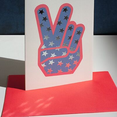 Peace sign greeting card