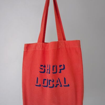 Shop local bag red x2 pack
