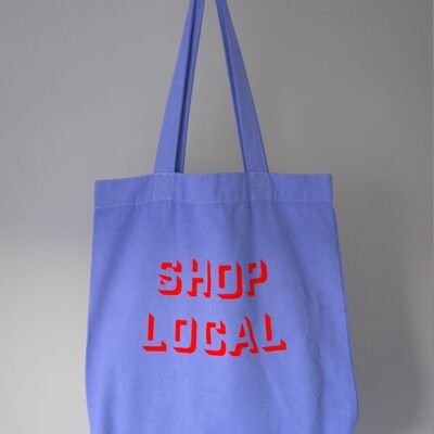 Shop local bag blue/neon x 2 pack