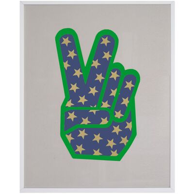 GREEN PEACE & STARS PRINT 50 x 40