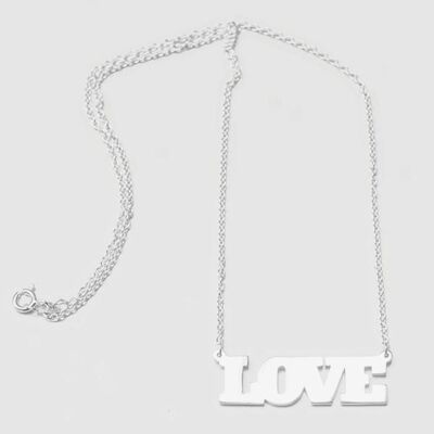 Silver love necklace