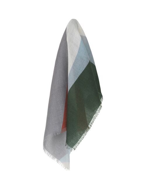 Rome scarf(green/lagoon/rusty) 50x50cm