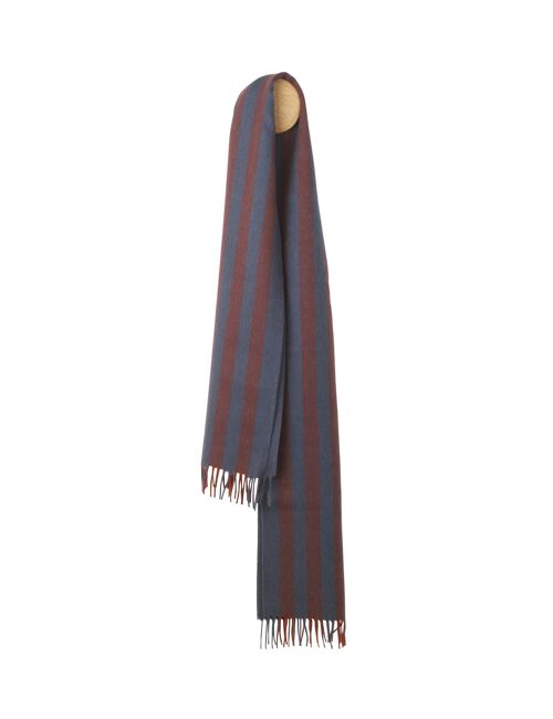 Bergen scarf (blue/rusty red)