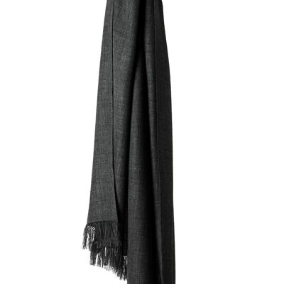Bufanda de viajero (gris oscuro / negro)