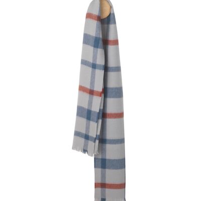 London scarf (grey/blue/rusty red)