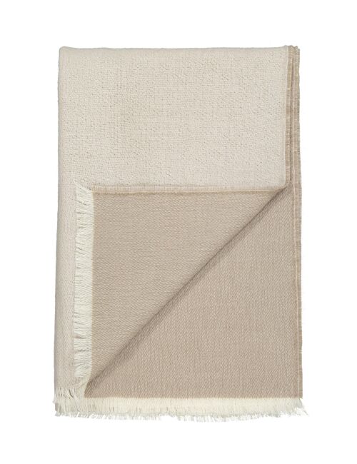 Venice throw (white/latte)