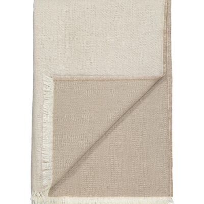 Venice throw (white/latte)