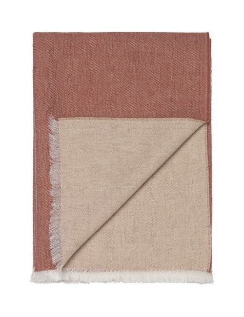 Venice throw (white/rusty red)